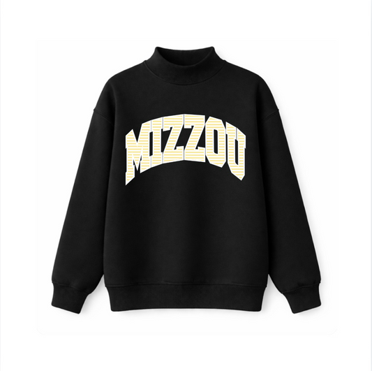 Mizzou Sunshine Stripe Mockneck