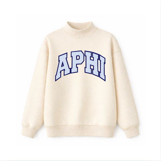 Baby Blue Stripe Mockneck