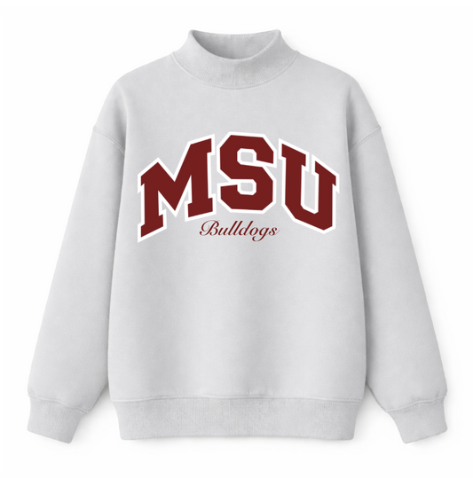 Gray MSU Mockneck