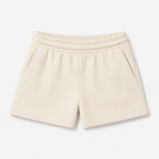 Cream Sweatshorts