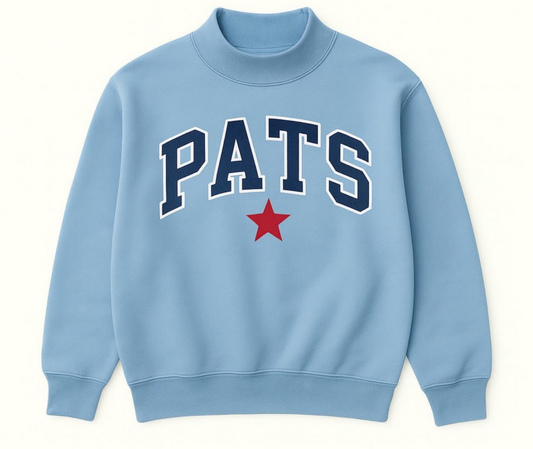 PATS - Light Blue Mock - Red Star