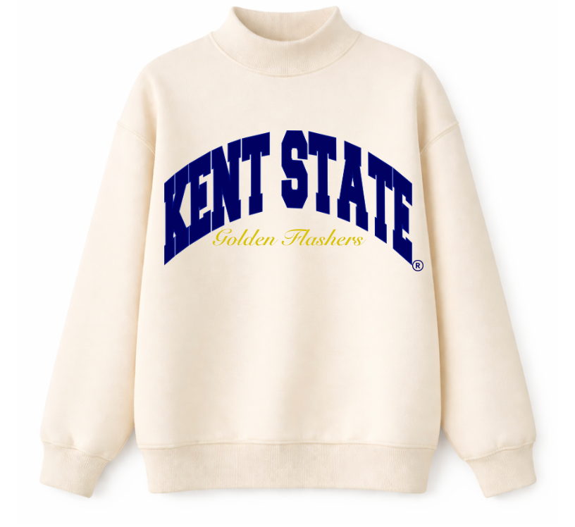 Kent State Golden Flashers Cream Mock