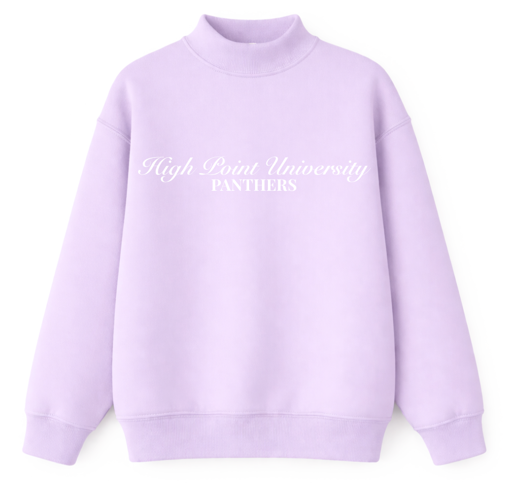 High Point University Purple Mockneck