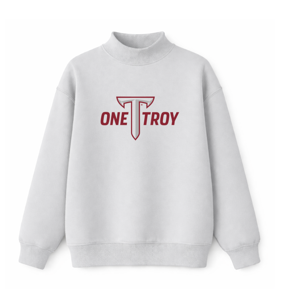 One Troy Grey Mockneck