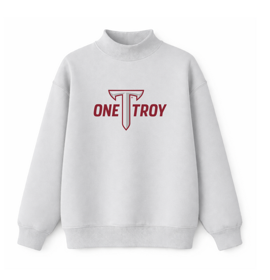 One Troy Grey Mockneck