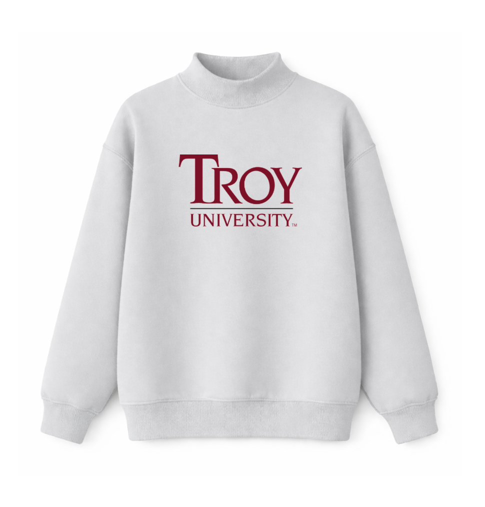 Troy University Grey Mockneck
