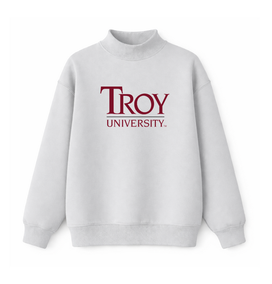 Troy University Grey Mockneck