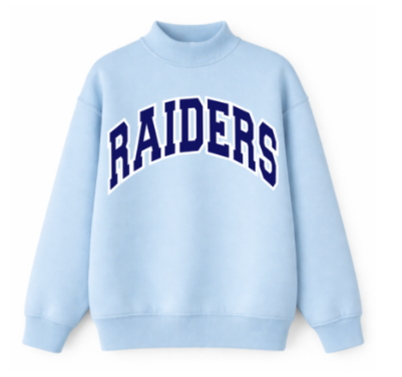 RAIDERS Light Blue Mockneck
