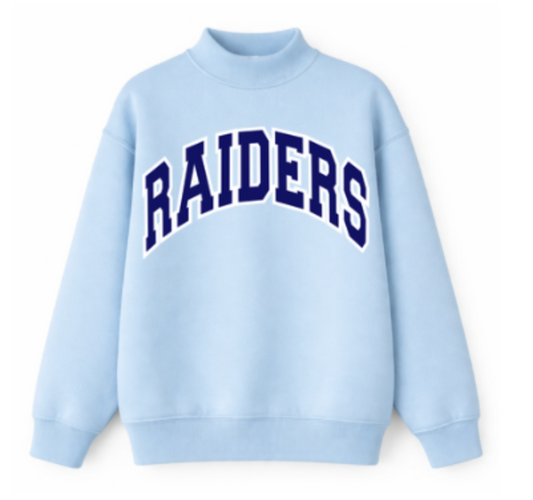 RAIDERS Light Blue Mockneck
