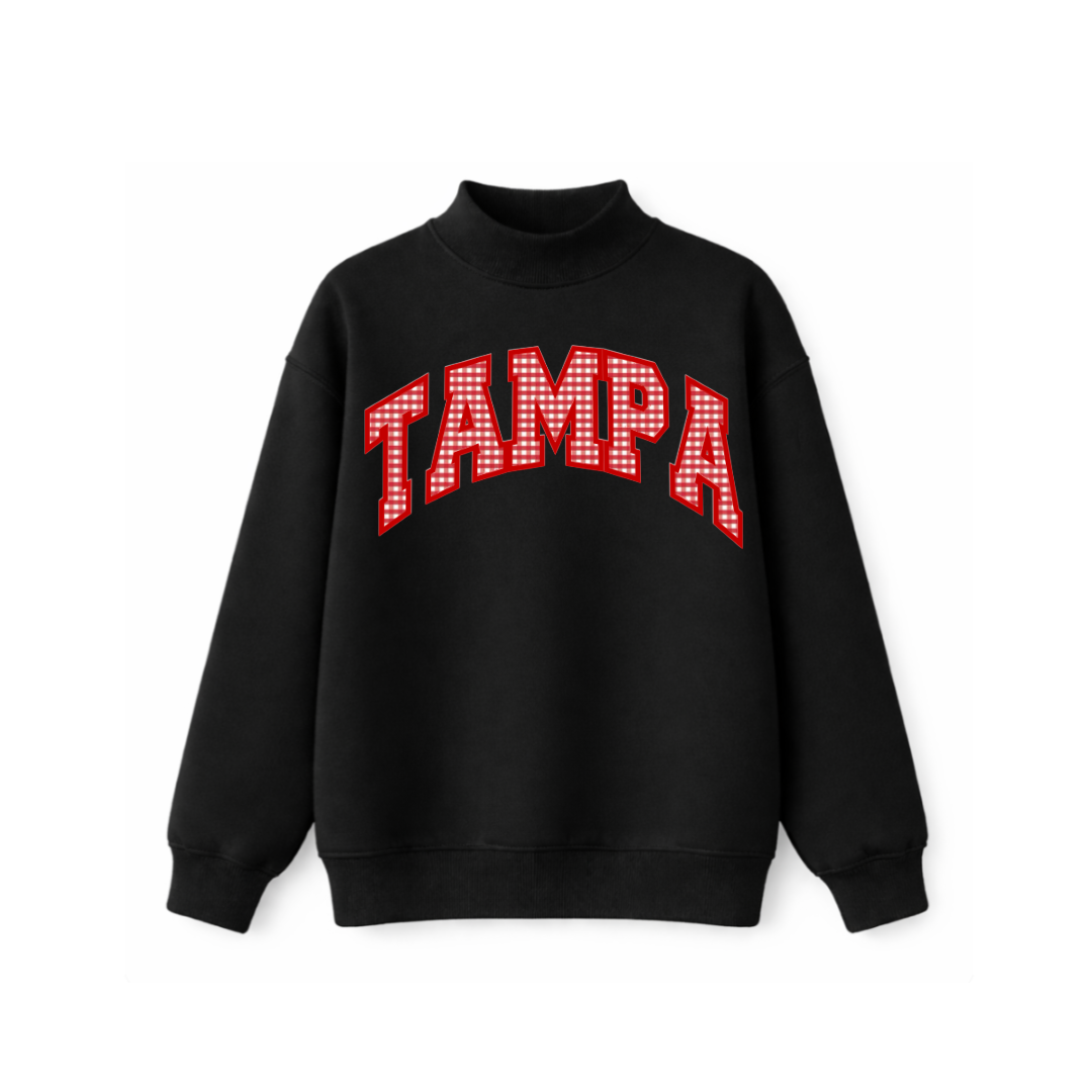 Gingham Tampa Mockneck