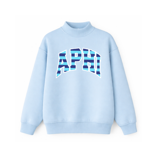 Blue Stripes Mockneck