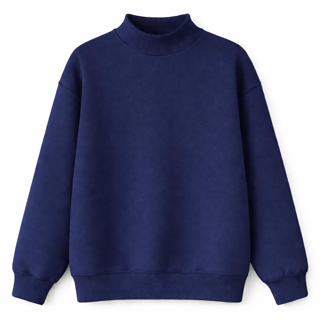 Navy Blue Mockneck