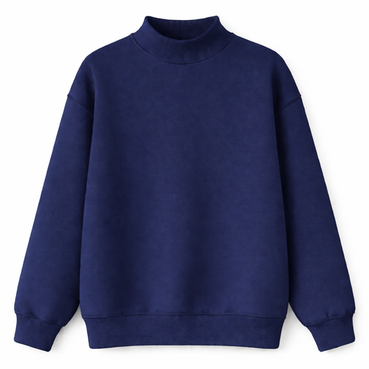 Navy Blue Mockneck